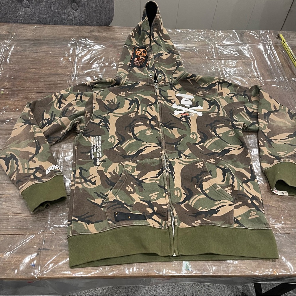 AAPE APE camo zip hoodie